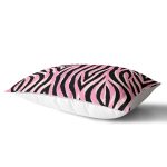 - Rh-Dik-7366-Gorsel2 - Realhomes Siyah Zeminli Pembe Renkli Çizim Dijital Baskılı Modern Dikdörtgen Yastık Kırlent Kılıfı Realhomes