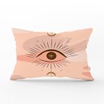 Pastel Renkli Zeminli Onedraw Çizimli Dijital Baskılı Modern Dikdörtgen Yastık Kırlent Kılıfı Realhomes