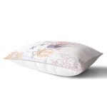 Beyaz Zemin Üzerinde Onedraw Çizimli Bayan Silüeti Modern Dikdörtgen Yastık Kırlent Kılıfı Realhomes