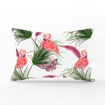 Flamingo Desen Dijital Baskılı Modern Dikdörtgen Yastık Kırlent Kılıfı Realhomes