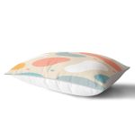 Hardal Zemin Üzerinde Onedraw Çizimli Oval Desenler Dikdörtgen Yastık Kırlent Kılıfı Realhomes