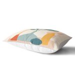 Renkli Zeminde Onedraw Çizimli Vazo Temalı Dijital Baskılı Modern Dikdörtgen Kırlent Kılıfı Realhomes