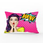 Pop Art Resimli Dijital Baskılı Dekoratif Dikdörtgen Yastık Kırlent Kılıfı Realhomes