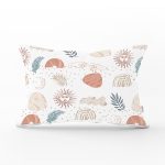 Beyaz Zeminde Onedraw Çizimli Gökyüzü Temalı Dijital Baskılı Modern Dikdörtgen Yastık Kılıfı Realhomes