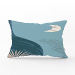 Renkli Zeminde Onedraw Çizimli Gokyuzu Temalı Dijital Baskılı Modern Dikdörtgen Yastık Kılıfı Realhomes