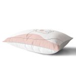 Beyaz Zeminde Onedraw Çizimli Gül Motifli Dikdörtgen Yastık Kırlent Kılıfı Realhomes