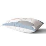 Renkli Zeminde Onedraw Çizimli Bayan Silüeti Dijital Baskılı Modern Dikdörtgen Yastık Kılıfı Realhomes