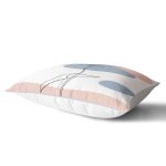 Beyaz Zeminde Onedraw Çizimli Gül Motifli Dikdörtgen Yastık Kırlent Kılıfı Realhomes