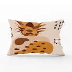 Renkli Zeminde Onedraw Çizimli Ananas Desenli Dijital Baskılı Modern Dikdörtgen Yastık Kılıfı Realhomes