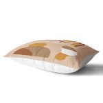 Renkli Zeminde Onedraw Çizimli Oval Desenli Dijital Baskılı Modern Dikdörtgen Yastık Kılıfı Realhomes