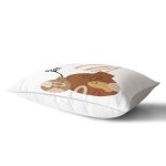 Beyaz Zeminde Onedraw Çizimli Vazo Desenli Dijital Baskılı Modern Dikdörtgen Kırlent Kılıfı Realhomes