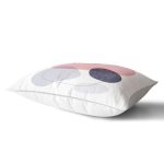 Beyaz Zeminde Renkli Oval Desenli Dijital Baskılı Modern Dikdörtgen Yastık Kırlent Kılıfı Realhomes