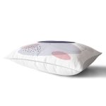 Beyaz Zeminde Renkli Oval Desenli Dijital Baskılı Modern Dikdörtgen Yastık Kırlent Kılıfı Realhomes