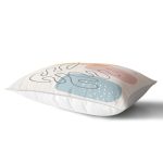 Renkli Zeminde Onedraw Çizimli Obje Dijital Baskılı Modern Dikdörtgen Yastık Kırlent Kılıfı Realhomes