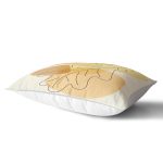 Renkli Zeminde Onedraw Çizimli Yaprak Desenli Dijital Baskılı Modern Dikdörtgen Yastık Kılıfı Realhomes