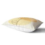 Renkli Zeminde Onedraw Çizimli Yaprak Desenli Dijital Baskılı Modern Dikdörtgen Yastık Kılıfı Realhomes