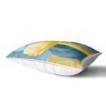 Renkli Zeminde Oval Çizimli Dijital Baskılı Modern Dikdörtgen Yastık Kırlent Kılıfı Realhomes