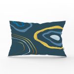 Renkli Zeminde Onedraw Çizimli Obje Dijital Baskılı Modern Dikdörtgen Yastık Kırlent Kılıfı Realhomes