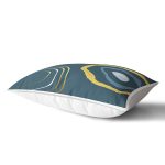 Renkli Zeminde Onedraw Çizimli Obje Dijital Baskılı Modern Dikdörtgen Yastık Kırlent Kılıfı Realhomes