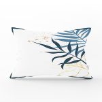 - Rh-Dik-7463-Gorsel1 - Realhomes Beyaz Zeminde Renkli Yaprak Desenli Dijital Baskılı Modern Dikdörtgen Yastık Kırlent Kılıfı Realhomes