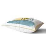 Beyaz Zeminde Onedraw Çizimli Renkli Oval Obje Modern Dikdörtgen Yastık Kırlent Kılıfı Realhomes