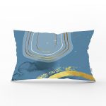 - Rh-Dik-7471-Gorsel1 - Realhomes Renkli Zeminde Onedraw Çizimli Oval Obje Dijital Baskılı Modern Dikdörtgen Kırlent Kılıfı Realhomes