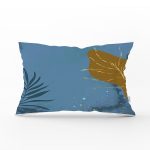 Renki Zemin Üzerinde Onedraw Çizimli Dijital Baskılı Modern Dikdörtgen Yastık Kırlent Kılıfı Realhomes