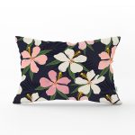 Rengarenk Zeminli Onedraw Çizimli Çiçek Dijital Baskılı Modern Dikdörtgen Yastık Kırlent Kılıfı Realhomes