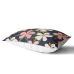 Rengarenk Zeminli Onedraw Çizimli Çiçek Dijital Baskılı Modern Dikdörtgen Yastık Kırlent Kılıfı Realhomes