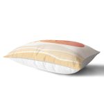 Renkli Zeminli Onedraw Çizimli Çöl Manzara Temalı Modern Dikdörtgen Yastık Kırlent Kılıfı Realhomes