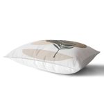 Renkli Zeminli Onedraw Çizimli Yaprak Desenli Dijital Baskılı Modern Dikdörtgen Yastık Kılıfı Realhomes