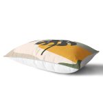 Renkli Zeminli Onedraw Çizimli Yaprak Desenli Dijital Baskılı Modern Dikdörtgen Yastık Kılıfı Realhomes