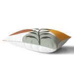 Renkli Zeminli Onedraw Çizimli Yaprak Desenli Dijital Baskılı Modern Dikdörtgen Yastık Kılıfı Realhomes