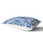 Beyaz Zeminli Çini Desenli Dijital Baskılı Modern Dikdörtgen Yastık Kırlent Kılıfı Realhomes