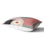 Rengarenk Zeminli Onedraw Çizimli Vazo Çiçek Dikdörtgen Yastık Kırlent Kılıfı Realhomes