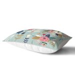 Rengarenk Zeminli Rengarenk Çiçek Desenli Dijital Baskılı Modern Dikdörtgen Yastık Kırlent Kılıfı Realhomes
