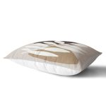 - Rh-Dik-7540-Gorsel2 - Realhomes  Renkli Zemin Üzerinde Onedraw Çizimli Yaprak Desenli Dikdörtgen Yastık Kırlent Kılıfı Realhomes