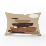 - Rh-Dik-7543-Gorsel1 - Realhomes Renkli Zemin Üzerinde Onedraw Çizimli Obje Desenli Modern Dikdörtgen Yastık Kırlent Kılıfı Realhomes