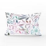 Renkli Yapraklar Dijital Baskılı Modern Dikdörtgen Yastık Kırlent Kılıfı Realhomes