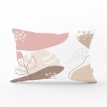 - Rh-Dik-7560-Gorsel1 - Realhomes Beyaz Zemin Üzerinde Pastel Renkli Yaprak Desenli Modern Dikdörtgen Yastık Kırlent Kılıfı Realhomes