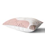 Beyaz Zemin Üzerinde Pastel Renkli Yaprak Desenli Modern Dikdörtgen Yastık Kırlent Kılıfı Realhomes