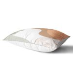 Beyaz Zemin Üzerinde Pastel Renkli Yaprak Desenli Modern Dikdörtgen Yastık Kırlent Kılıfı Realhomes