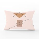 Pastel Zeminli Onedraw Çizimli Bayan Silüeti Dijital Baskılı Modern Dikdörtgen Kırlent Kılıfı Realhomes