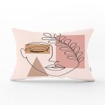 - Rh-Dik-7578-Gorsel1 - Realhomes  Pastel Renkli Onedraw Çizimli Geometrik Desenli Modern Dikdörtgen Yastık Kırlent Kılıfı Realhomes