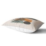 Pastel Renkli Yaprak Motifli Dijital Baskılı Modern Dikdörtgen Yastık Kırlent Kılıfı Realhomes