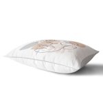 Beyaz Zemin Üzerinde Onedraw Çizimli Bayan Silüeti Modern Dikdörtgen Yastık Kırlent Kılıfı Realhomes