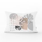 Pastel Renkli Onedraw Çizimli Geometrik Desenli Modern Dikdörtgen Yastık Kırlent Kılıfı Realhomes