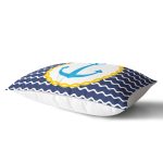 - Rh-Dik-7598-Gorsel2 - Realhomes Lacivert Zemin Üzerinde Çapa Çizimli Dijital Baskılı Modern Dikdörtgen Yastık Kırlent Kılıfı Realhomes