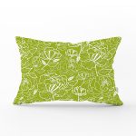 Rengarenk Zemin Üzerinde Onedraw Çizimli Çiçek Desenli Dikdörtgen Yastık Kırlent Kılıfı Realhomes