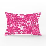 Rengarenk Zemin Üzerinde Çiçek Desenli Dijital Baskılı Modern Dikdörtgen Yastık Kırlent Kılıfı Realhomes